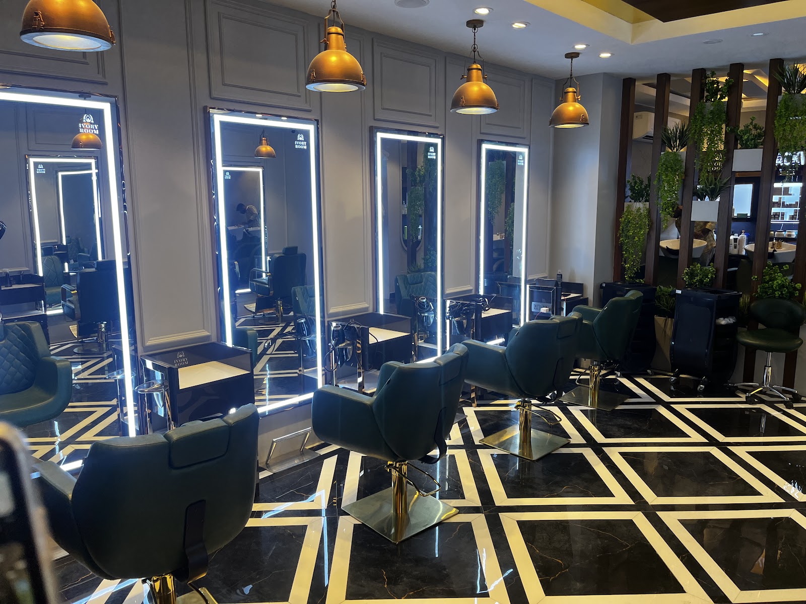 The styling floor at Ivory Room Salon